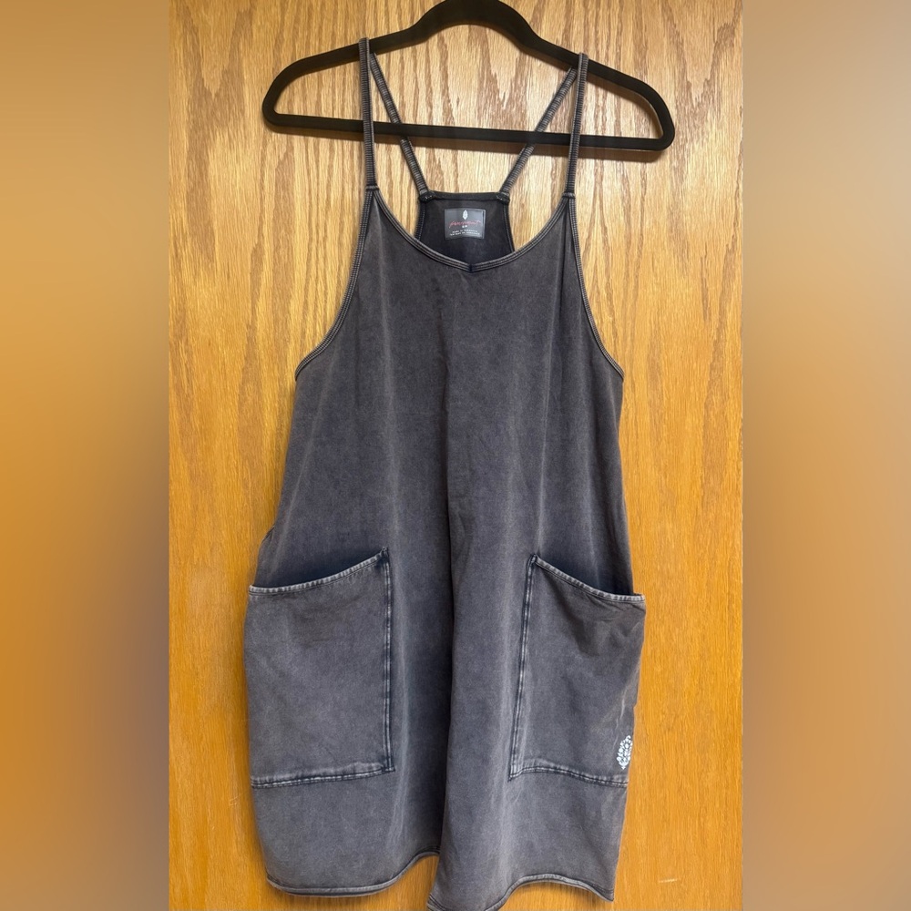 FP Movement by Free People Washed Black Hot Shot Romper